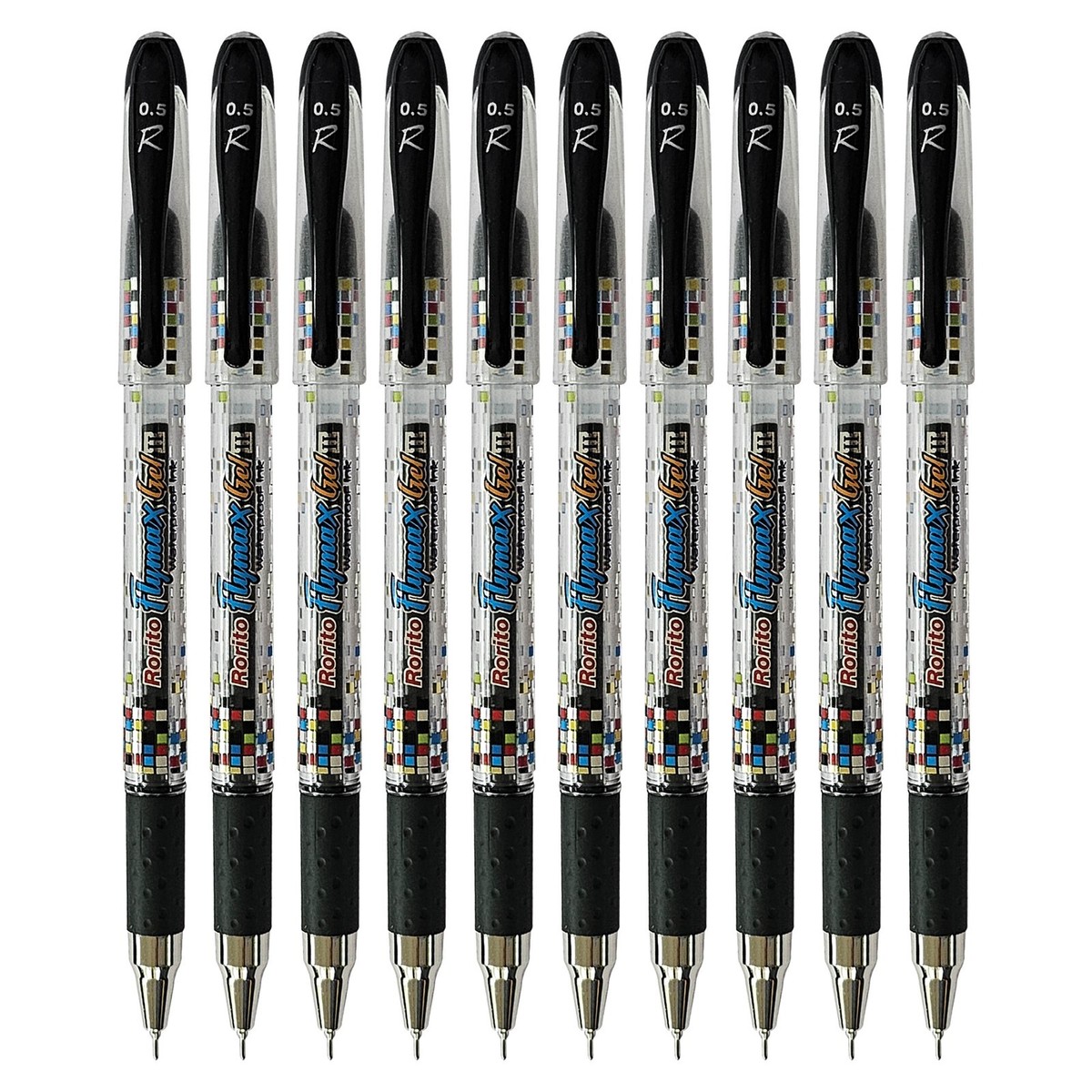 BLACK BLUE RED Gel Pens FLYMAX-II Fine Point Smooth Gel Pen