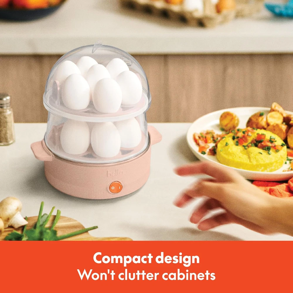 14-Capacity Double Stack Electric Egg Cooker for Poached & Scrambled Eggs 14-Capacity Double Stack Electric Egg Cooker for Poached & Scrambled Eggs