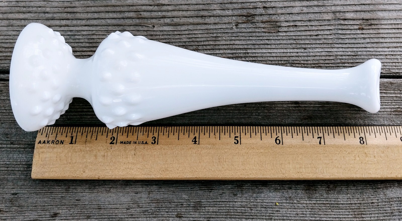 Vintage MCM White Milk Glass Pedestal Footed Hobnail Bud Vase 8 1/4" H eBay