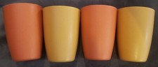 Wheat Straw Cups Set of 4, 12 Oz Unbreakable Drinking Cups, Reusable Cups, Stack