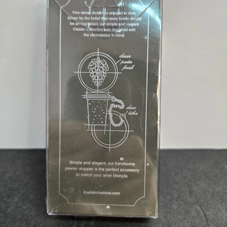 True Fabrication Pewter Bottle Stopper with Grapes on a background of Red - Image 4 of 4