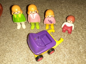 Playmobil 123 1 2 3 Figuras Mother Child Nino Nina Con Cochecito De Bebe Ebay