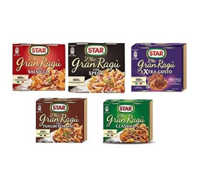 Testpaket Star ragù sughi pronti Fertige Saucen 5x(2x180g) 100% Italienisch