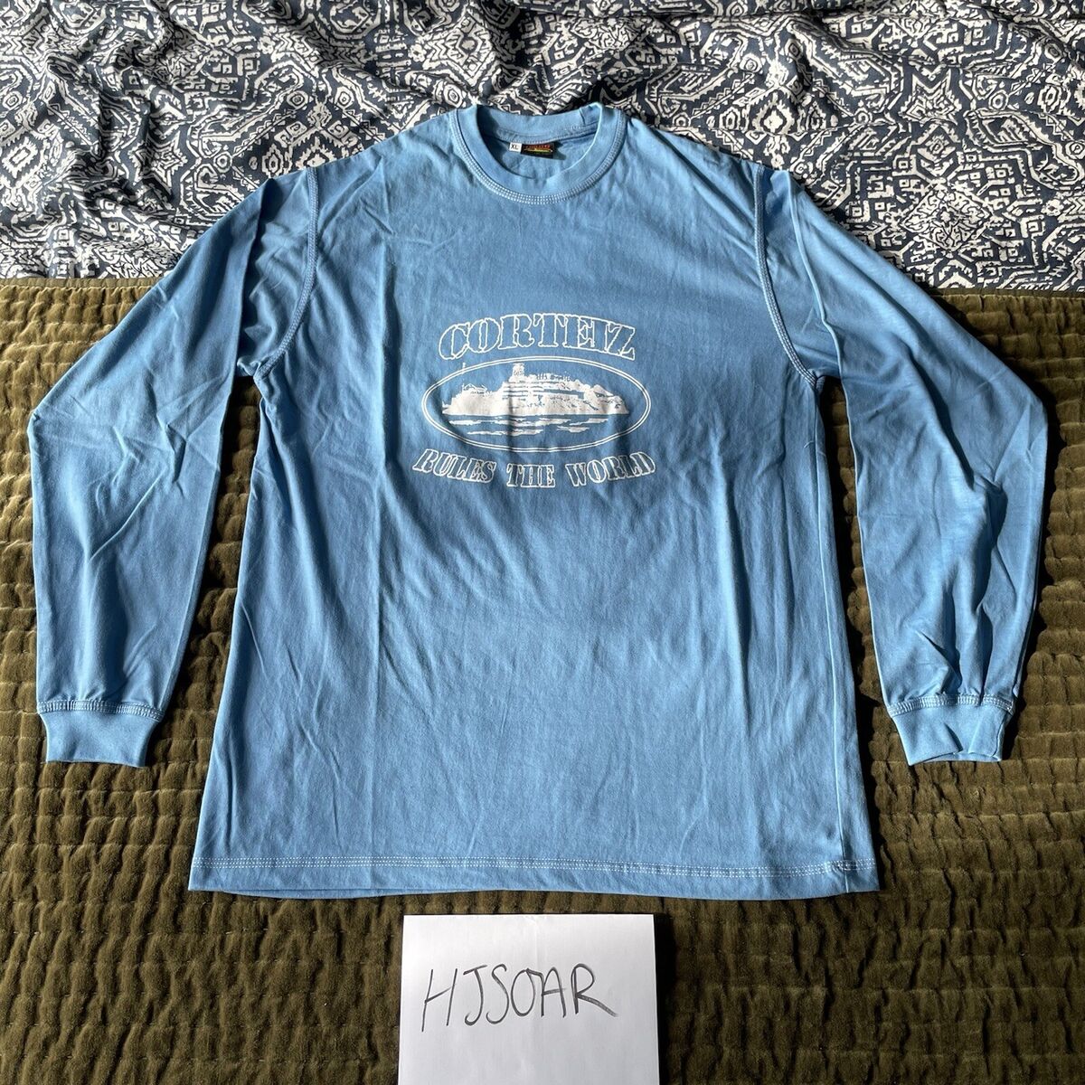 Corteiz Logo Longsleeve T Shirt (Baby Blue) Size XL DS/Brand Corteiz Logo Longsleeve T Shirt (Baby Blue) Size XL DS/Brand
