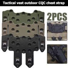 2x Speed Clip Adapter Molle Vest Holster Chest Hanging Plate Mount