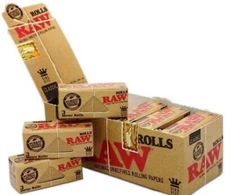 6X RAW 3 METER ROLL KING SIZE CLASSIC Natural Unrefined Cigarette Rolling Papers