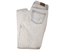 American Eagle Womens Mom Jeans 00 Regular Light Wash Blue Striped High Rise