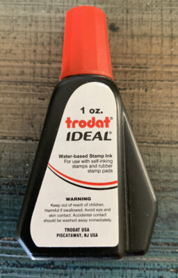  45174 Ideal Premium Replacement Ink for Use with Most Self Inking and Red Ink