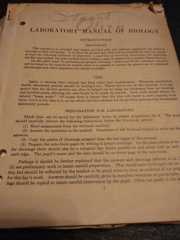 1927 laboratory manual biology for beginners henry holt and company-family-owned - Image 4 of 4