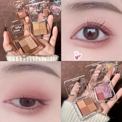 Nude Matte Eyeshadow Palette Mix 4 Farben Pearly Shimmer Highlighter Für Das ↓ - Bild 4 von 27