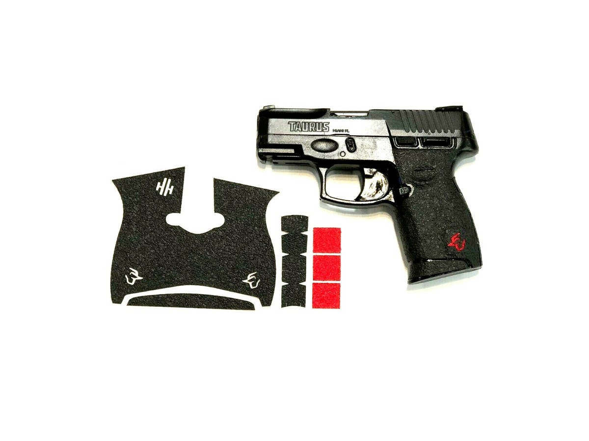 Textured Rubber Grip Enhancement For Taurus G3C - Green Insert, Recoil Reduction