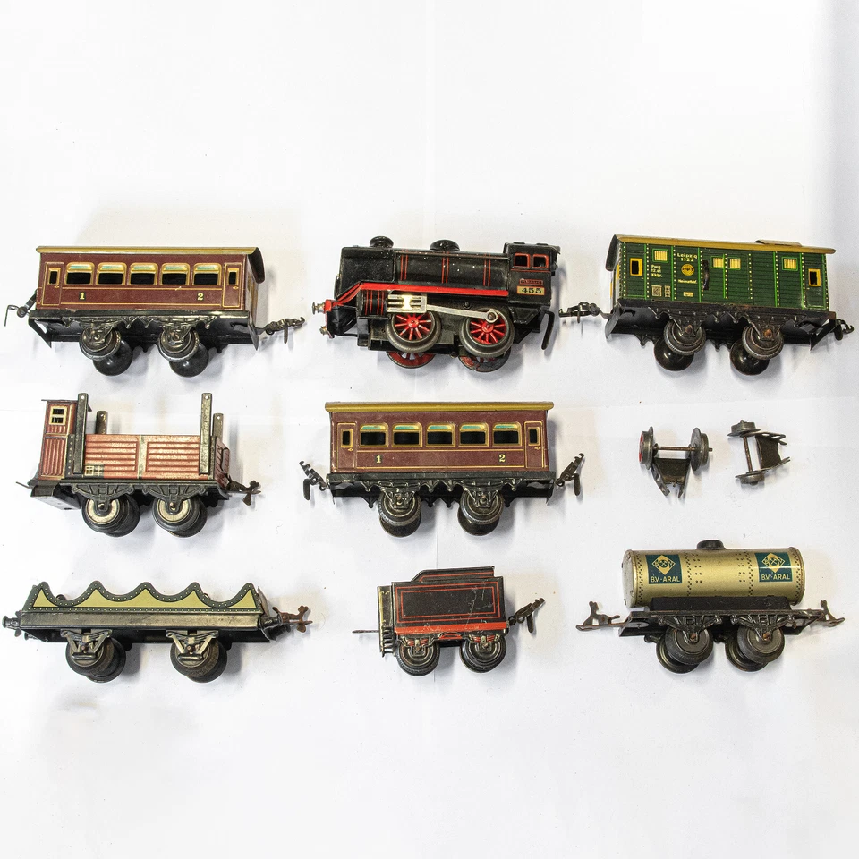 8-tlg. - OVP Jos. Kraus Fandor Set Konvolut Dampflok 455 m. Tender B.V.-Aral DRB - Bild 4 von 4