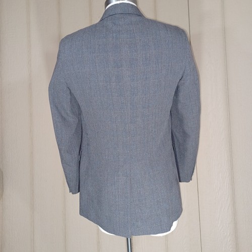 VTG Levi Strauss & Co Mens Size 42L 35x31 Gray Plaid Business Class 2 Piece Suit - Picture 3 of 12