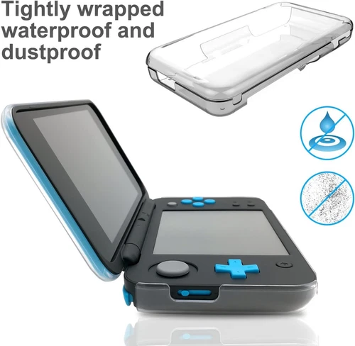 For New Nintendo 2DS XL Clear Crystal Hard Shell Protective Skin Case Cover - Picture 4 of 12