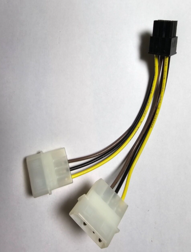 PCI Stromkabel Strom Kabel für Computer PC 1x6 Pole auf 2x3Pins - Bild 1 von 3