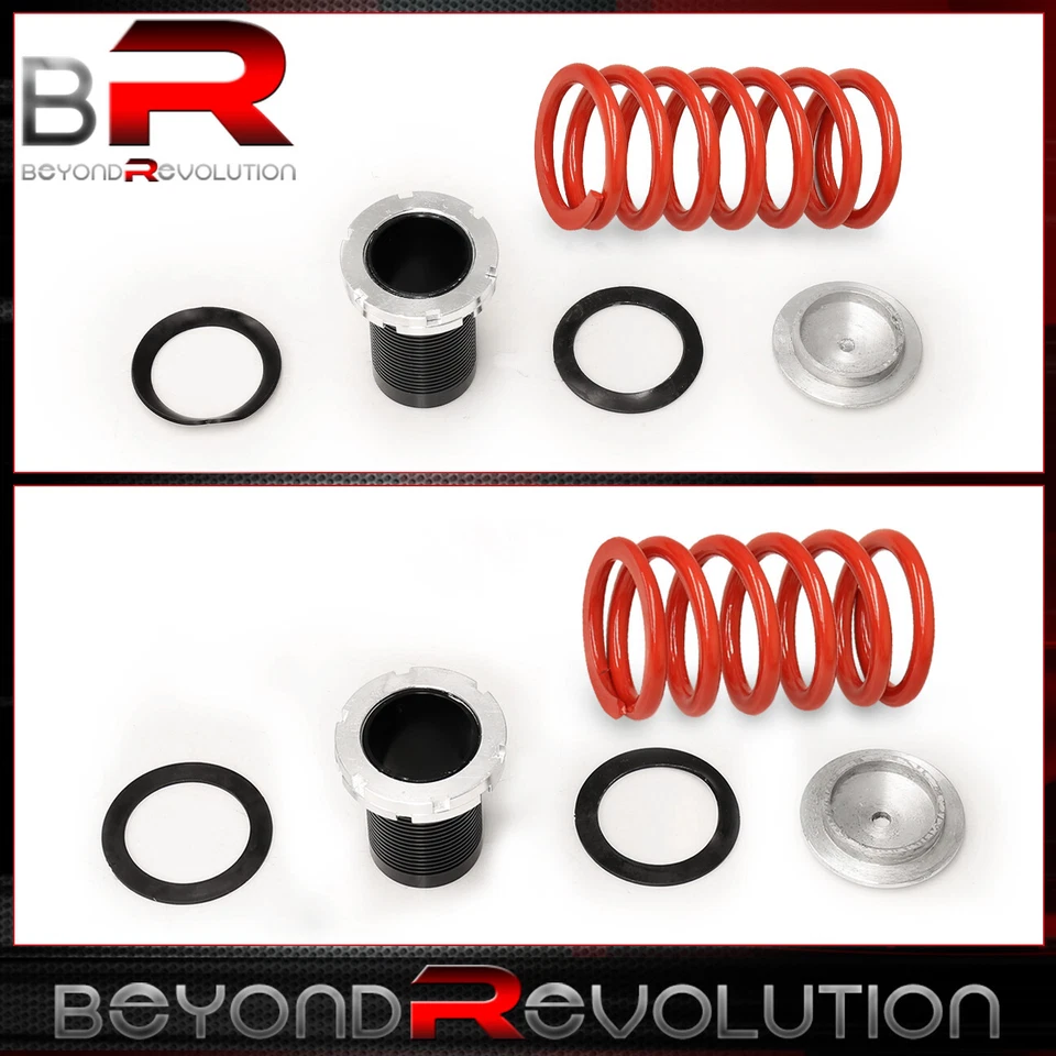 For 1989-1994 240SX S13 Drift 0-3" Adjustable Coilover Sleeves Lower Spring Red - Изображение 2 из 4