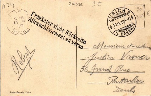 Cartolina CPA ZURIGO stazione SVIZZERA (704991) - Foto 2 di 2