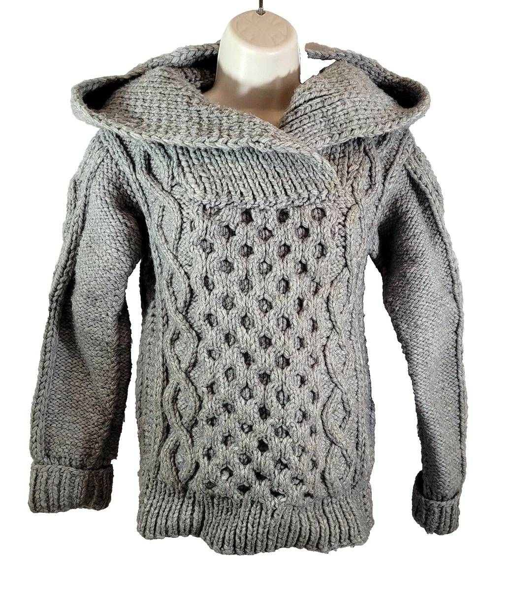 Womens knit hoodie sales