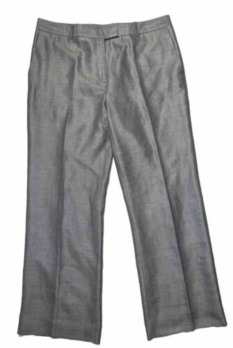 Pantalon habillé femme Brooks Brothers Loro Piana taille 14 laine grise lin soie - Photo 1 sur 11