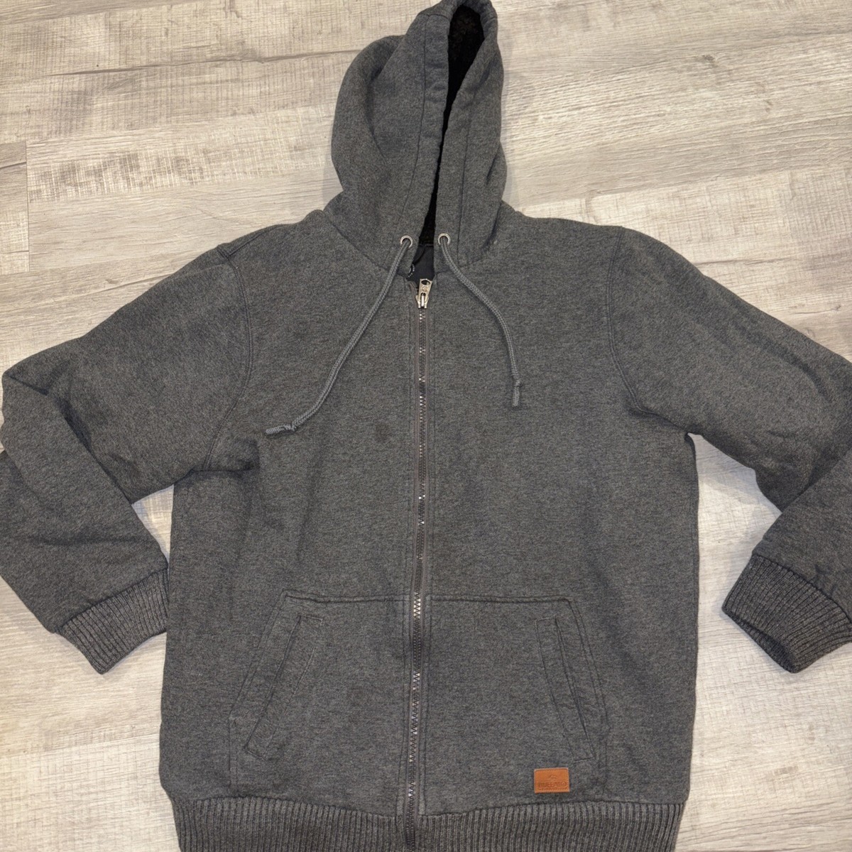 Buffalo David Bitton Sweatshirt Mens XL Sherpa Lined Full Zip Hoodie Jacket  0280