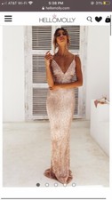 Gold special occasion Prom Gown Evening Formal dress for women NWT sz M