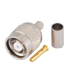 2X RP-TNC Male Crimp Solder Connector for RG58 LMR-195 RG400 RG142 Cable