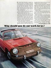 1969 Porsche 911 Targa "Do Our Work" Original Color Print Ad