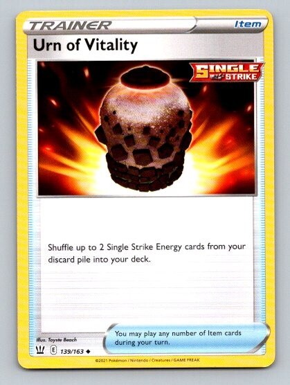 2021 Pokemon Card Battle Styles Urn of Vitality 139/163