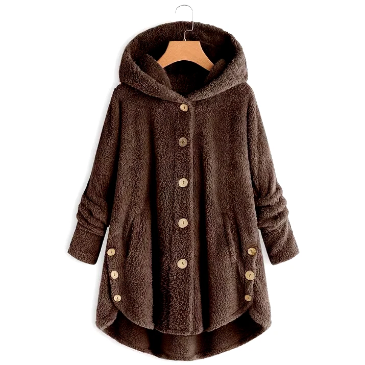 Jacket Coat Winter Fur Women's Sweater Warm Fleece Hooded Button Parka *20% OFF* - Image 4 of 4