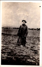 Vintage Postcard Germany Woman In Field Vintage Rural Scene