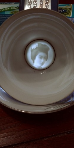 Set Of Vintage Lithophane Japanese Butani Dishes.Porcelain.Black & Silver painte - Picture 2 of 7