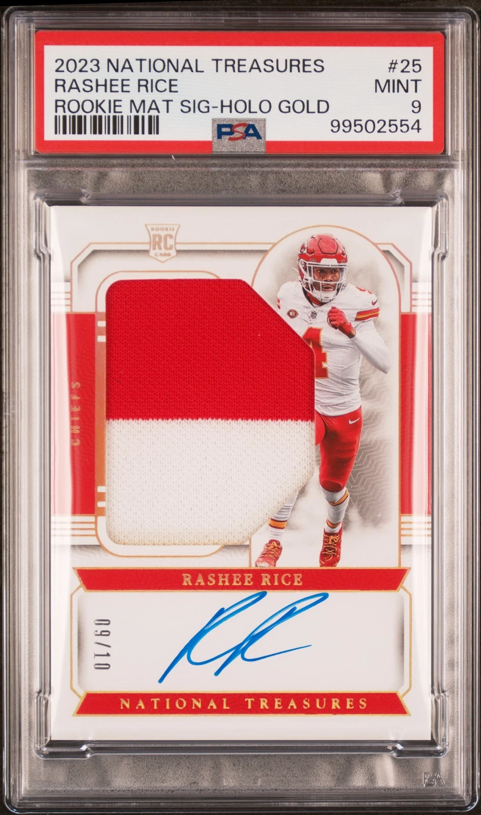 Rashee Rice Panini National Treasures Rookie Material Signatures Rps #25 Holo Gold