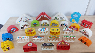 LEGO DUPLO MOTIVSTEINE 2x4  FÜR WOHNHAUS BAUERNHOF ARZT CAFE 10994 10416   NEU