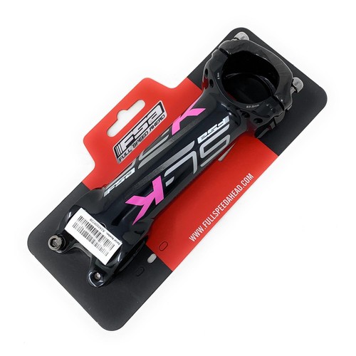 ALL NEW FSA OS-115 Stem Carbon Faceplate 31.8 x 120 mm +/-6D Black x Pink - Picture 2 of 2