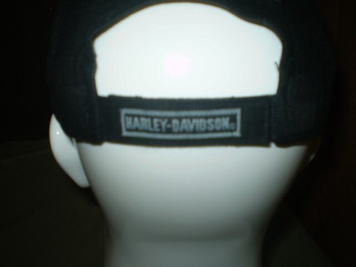 Harley Davidson Motorcycles Men's Strapback Hat Black OSFA Embroidered Flames - Picture 7 of 10