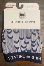 Men's Pair of Thieves SuperSoft Boxer Brief Underwear Grey Navy Size L Large