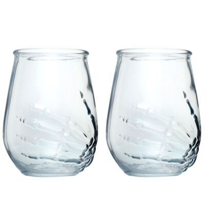 Skelett Hand Glas Becher Spooky Halloween Trinken Schnapsglas Party Deko 2 Stück