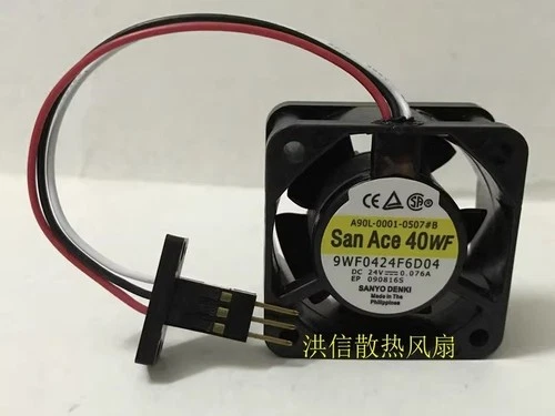 Sanyo San Ace 40WF 9WF0424F6D04 DC24V 0.076A 3-Pin Variable Server Cooling Fan