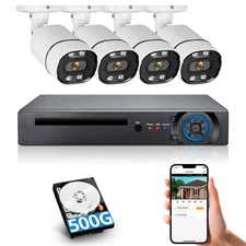 H.265 8CH 5MP Lite DVR 1080P CCTV Security Camera System IR Night Vision 500GB