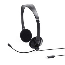 USB Wired Headset with Mic Inline Volume Control, HD Stereo Sound Binaural On...
