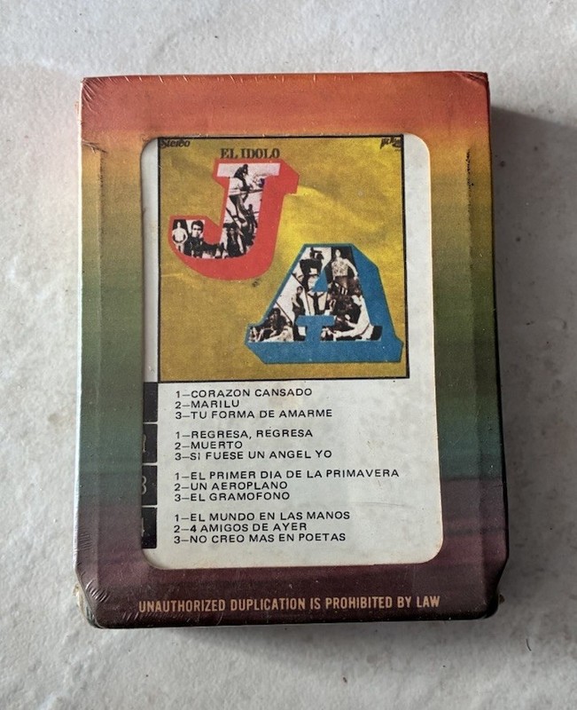 Sealed - Julio Angel - El Idolo - 8 Track Cartridge Tape
