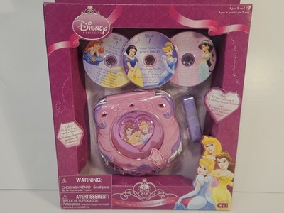 Very Rare New In Box 2000s Disney Princess Portable CD Player Set