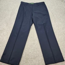 IZOD Performx Golf Pants Mens 34 x 30 Navy Blue Flat Front Stretch Comfort NWOT