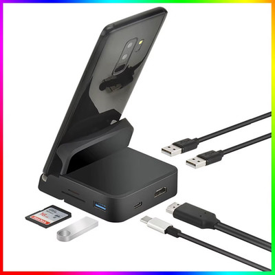 8 in 1 Type C HUB Docking Station Phone Stand Dex Pad Station USB C to Hdmi-Comp