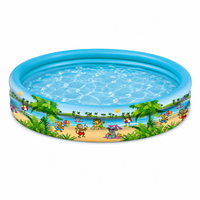 Planschbecken Summer Friends 122X23Cm Kinderpool Aufblasbar 3 Ring Happy People