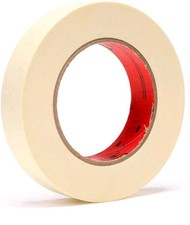 Scotch  High Performance Masking Tape 213, Tan, 3/4 in x 60 yd, 6.5 mil Single