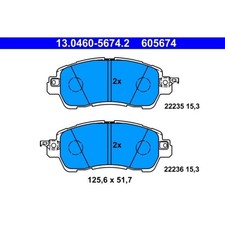 ATE 13.0460-5674.2 Bremsbelagsatz für MAZDA 2 DL DJ Bremse Bremsbeläge