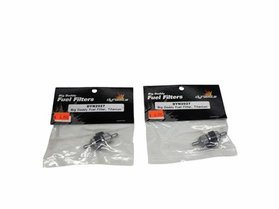 (2) New Dynamite Big Daddy Fuel Filter Titanium DYN2027 Rc Part #18120