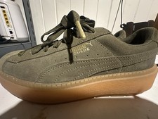 PUMA Suede Men s Green Suede Low Top Lace-Up ...