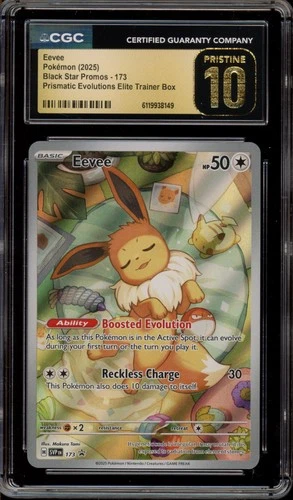 Pokemon Eevee Prismatic Evolutions ETB Promo SVP EN 173 CGC 10 Pristine